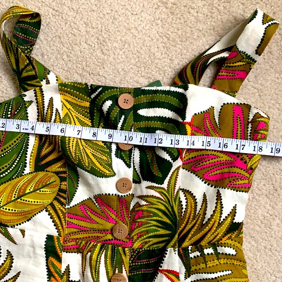 FARM RIO “Spotted leafs” utility linen mini dress - Picture 10 of 12